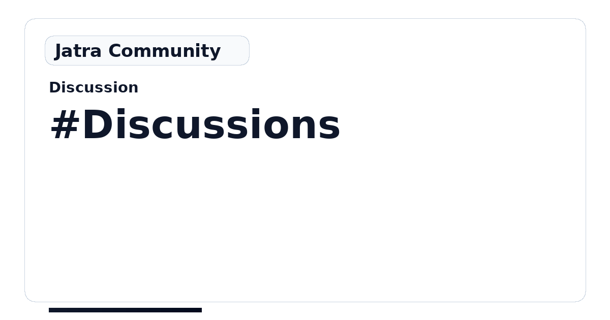 Discussions | Jatra Community