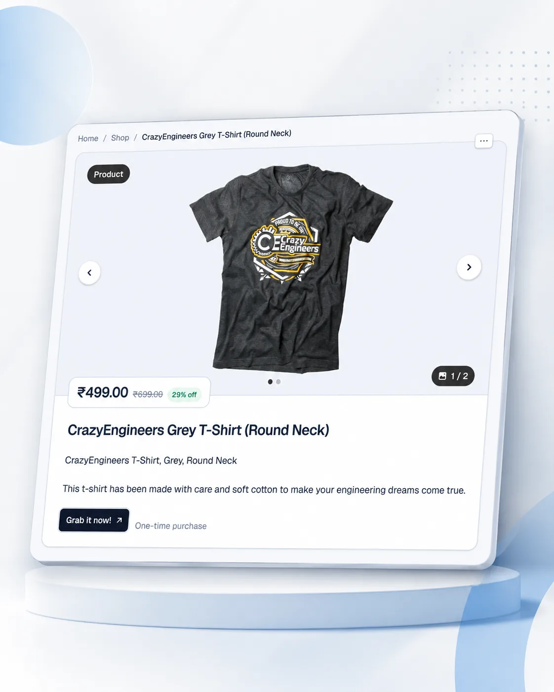 Screenshot of Jatra's Shop Post-Type