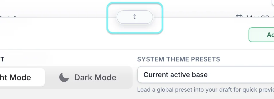 Screenshot of Jatra Theme Designer Drag Handle